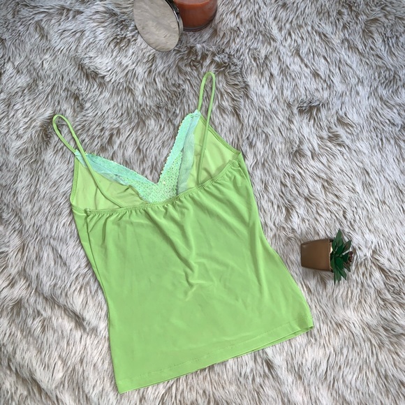 😎3/$15 Green Tank with Sequins & Mesh - Picture 2 of 2